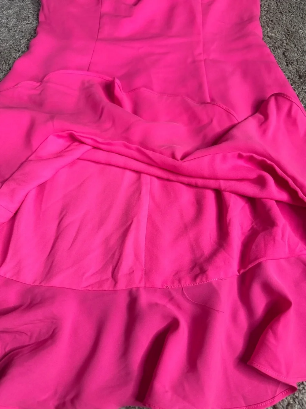 Lovers + Friends Teddy Mini Dress XS hot pink ruffle sleeveless sexy flirty date - Picture 10 of 12